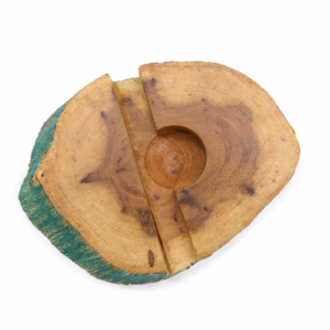 Support de Téléphone en Bois Vert Délavé