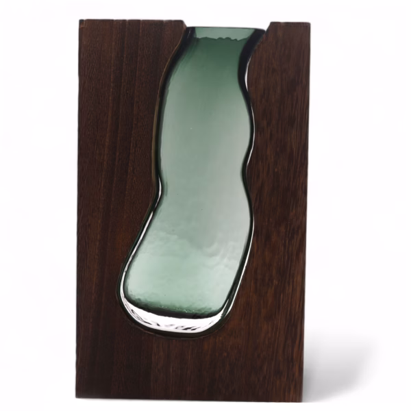 Glassvase / Terarium I Mørkt Tungtre - 18x5x32 cm Stor