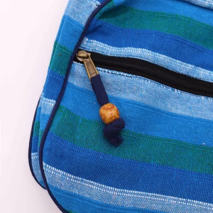 Nepal Sling Bag - Adjustable Strap - Blue Rivers - Large