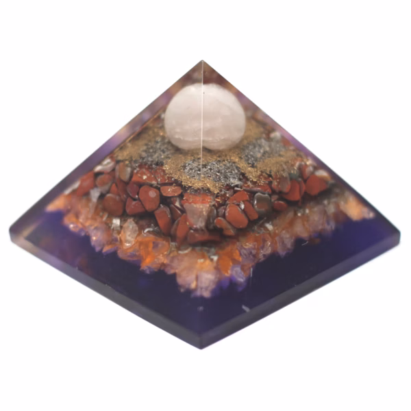 Organite Pyramid 70mm - Påfugl (Jordbunn) Stor - Bilde 3