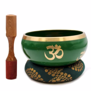 Großes Klangschalen-Set  "Baum des Lebens", grün, 14 cm