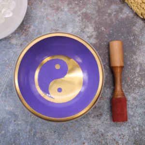 Yin & Yang Klankschalenset - Wit/paars - Groot