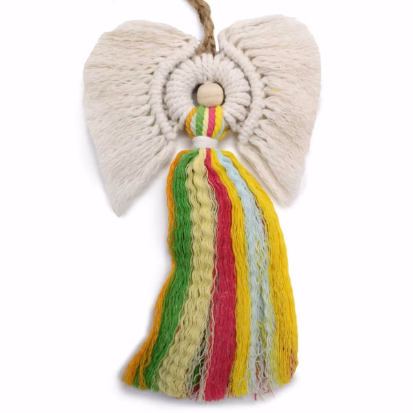 Ange En Macramé - Arc-En-Ciel – Image 2