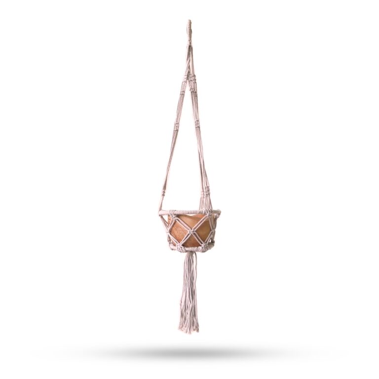 Macrame-Hooped-Pot-Holder-Small-Beige-16cm-Hoop