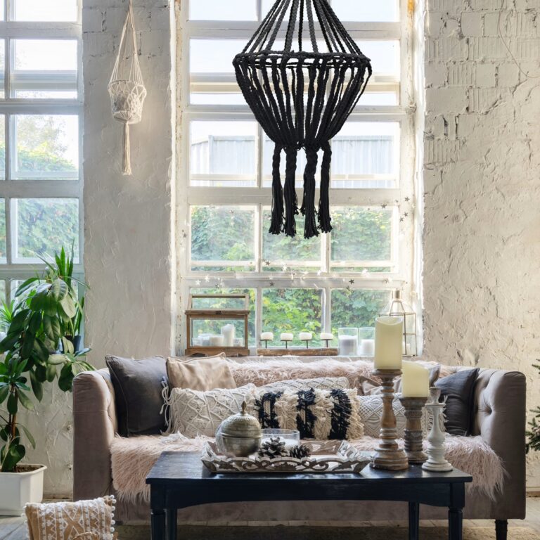 Macrame-Large-Drop-Chandelier-Black-1