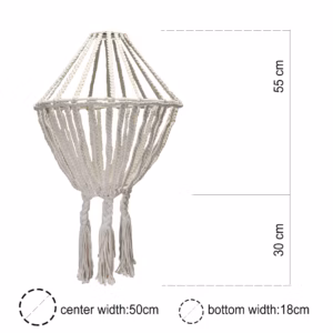 Macrame Lamp - Zwart - Groot