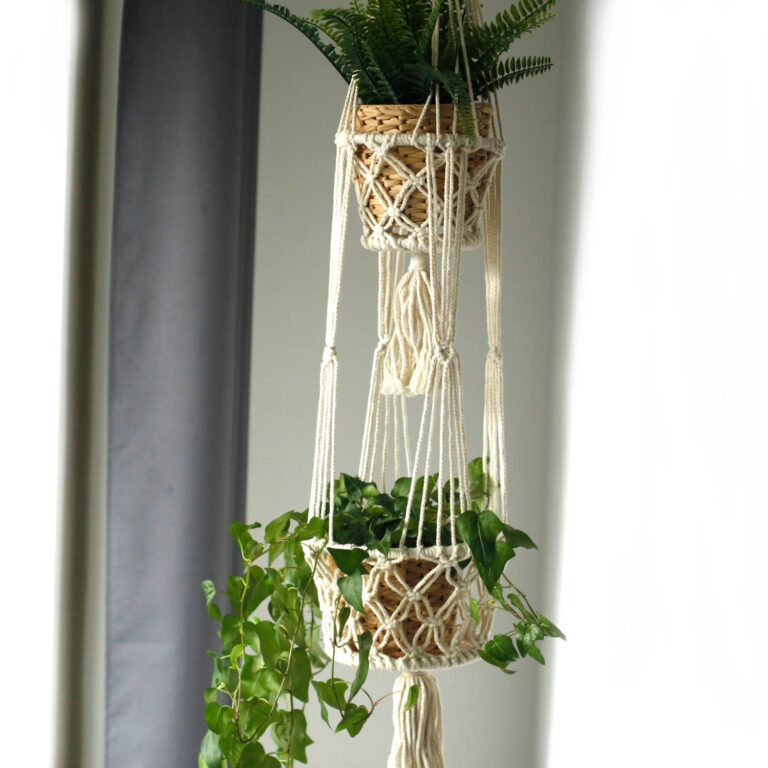Macrame-Pot-Holder-Double-Holder
