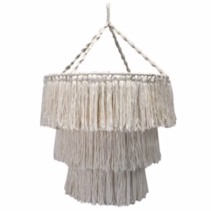 Macramé Lysekrone - Blød - Naturlig