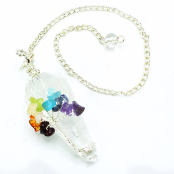 Pendel - Syv Chakra - Bergkvarts - Bilde 2