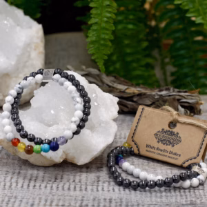 Magnetisk Armbånd - Hvit Howlite Chackra