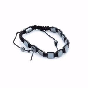 Magnetic Hematite Shamballa Bracelet - Flat Cubes