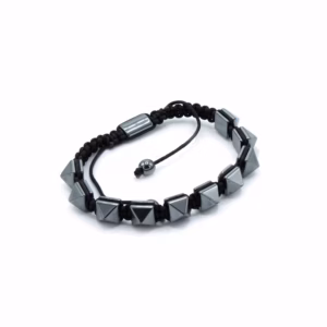 Bracelets Shamballa Hématite Magnétique - Pyramides Pointues