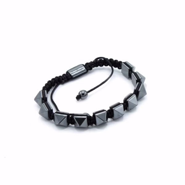 Magnetisk Armbånd Hematitt Shamballa - Spiky Pyramids - Bilde 2