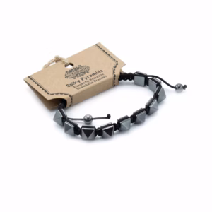 Magnetisk Armbånd Hematitt Shamballa - Spiky Pyramids