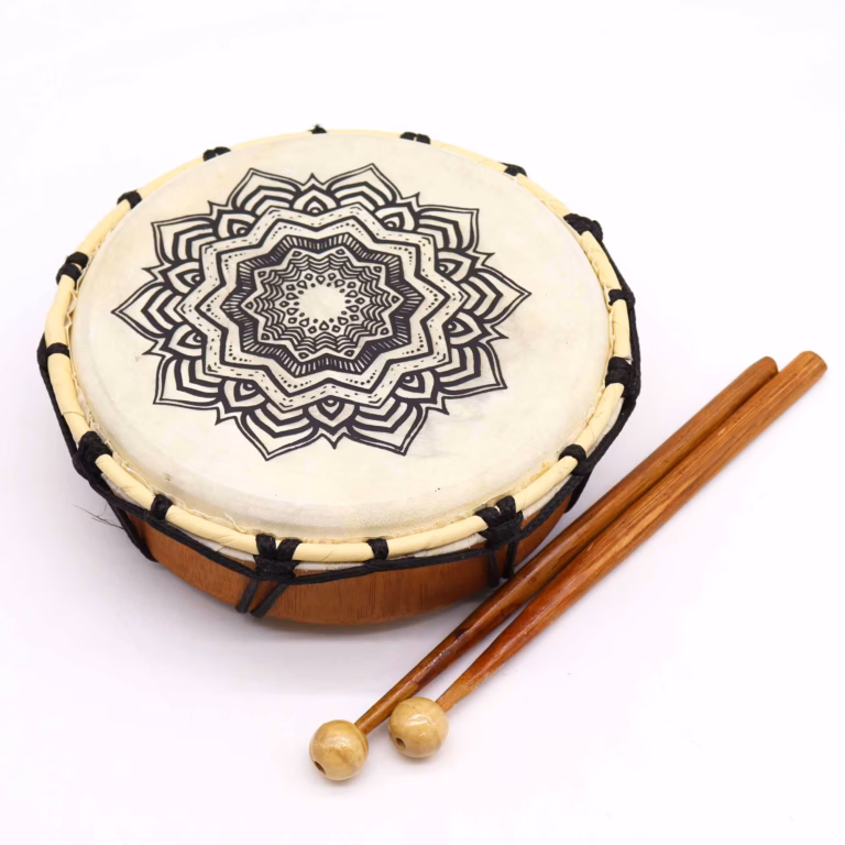 Mandala-Shamanic-Drum-with-Sticks-20cm