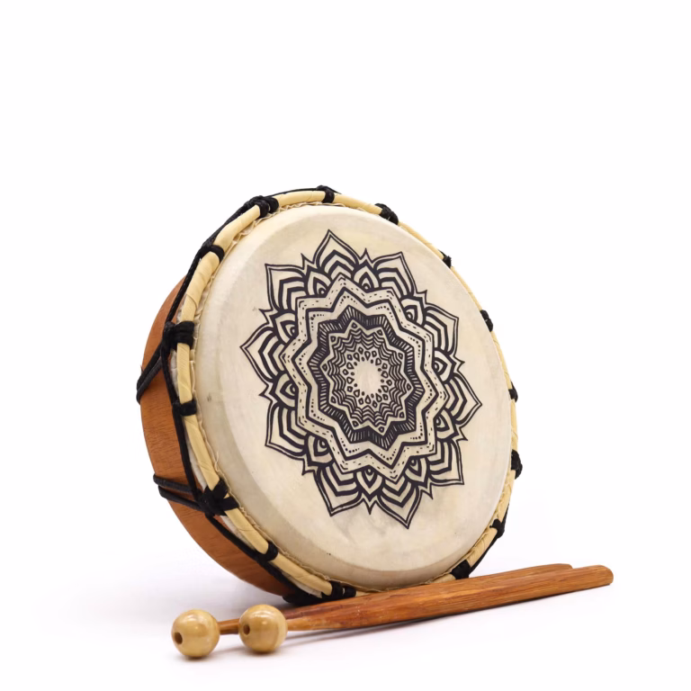 Mandala-Shamanic-Drum-with-Sticks-20cm