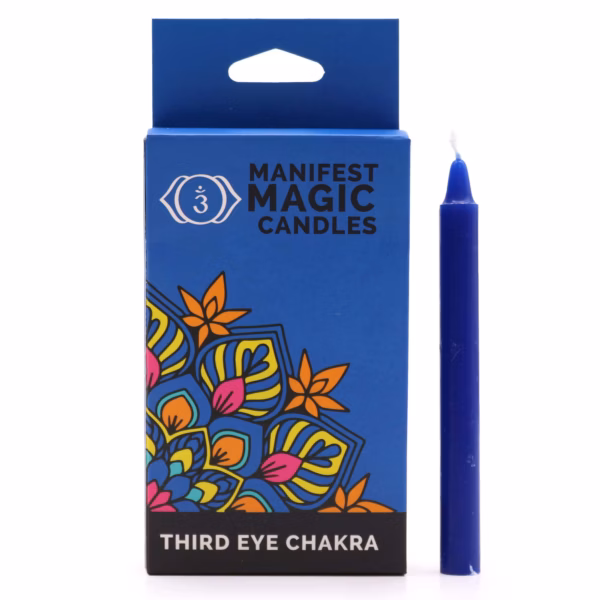 Velas Mágicas (Packde 12) - Azul Oscuro - Chakra del Tercer Ojo