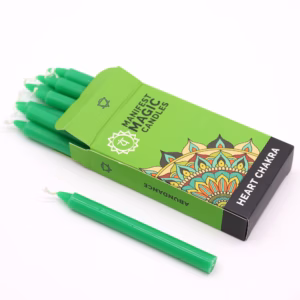 Manifest-Magiekerzen - 12er - Pack - Grün - Herzchakra
