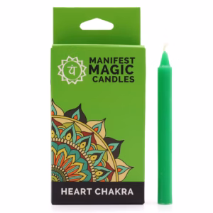 Manifest Magische Kaarsen - Pak van 12 - Groen - Hartchakra