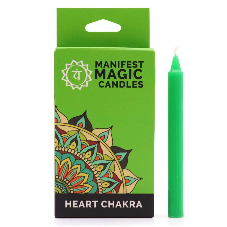 Manifest-Magic-Candles-pack-of-12-Green-Heart-Chakra