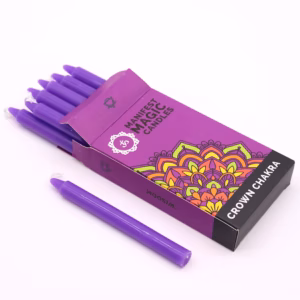 Stearinlys (pakke med 12) - Lilla - Kronechakra