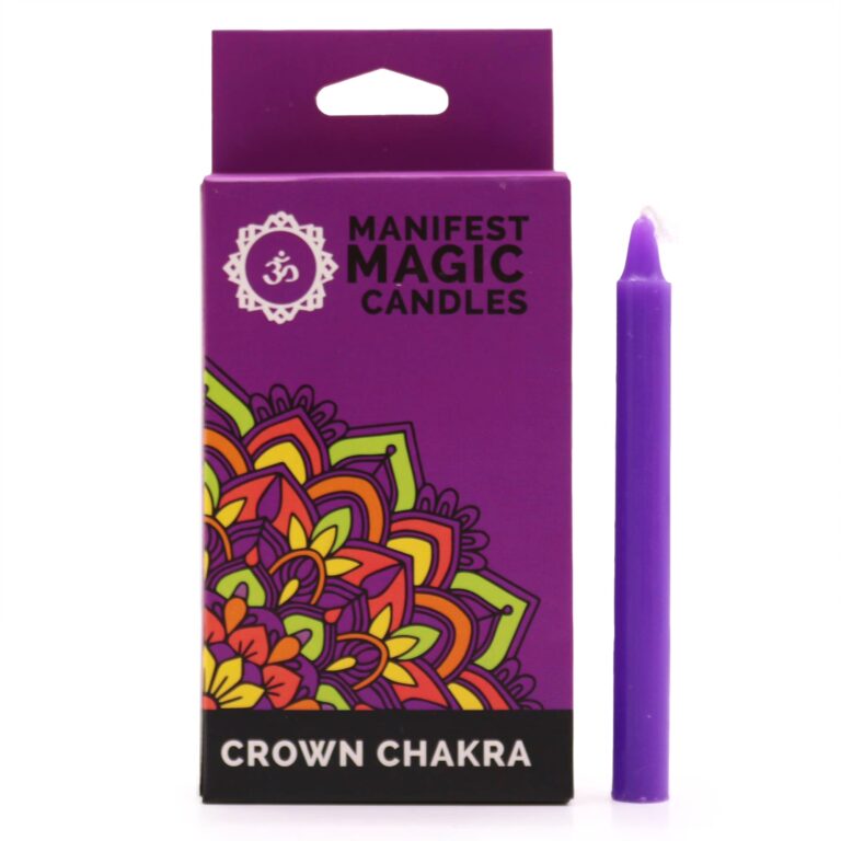 Manifest-Magic-Candles-pack-of-12-Purple-Crown-Chakra