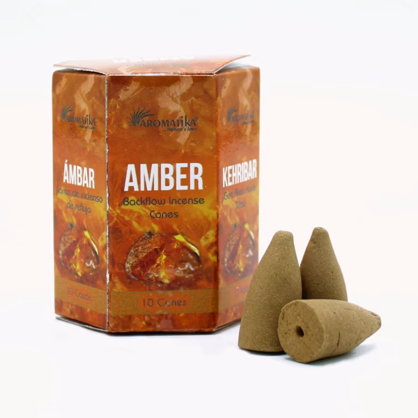 Packung Mit 10 Masala Backflow-Räucherstäbchen – Bernstein