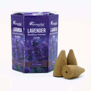 Masala Backflow Røkelseskoner Pakke med 10 - Lavendel