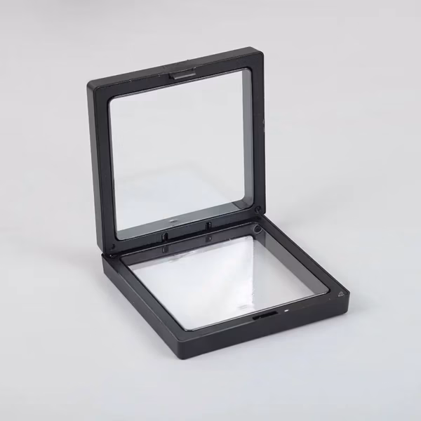 3D Flytende Ramme Display 9x9 cm - Svart