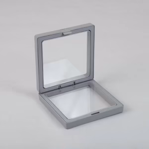 3D Flytende Ramme Display 9x9cm - Grå