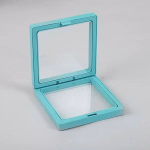 3D Flytende Ramme Display 9x9cm - Blågrønn