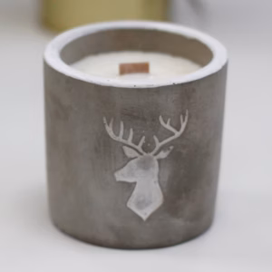 Sojawachskerze mit Holzdocht - Whiskey & Holzrauch