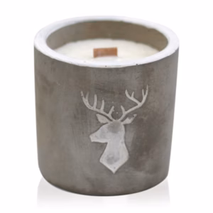 Concrete Soy Candle - Stag Head - Whiskey & Woodsmoke Medium