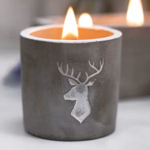 Sojawachskerze mit Holzdocht - Whiskey & Holzrauch