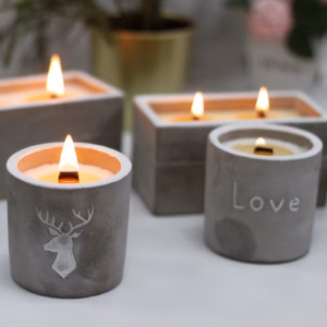 Sojawachskerze mit Holzdocht - Whiskey & Holzrauch
