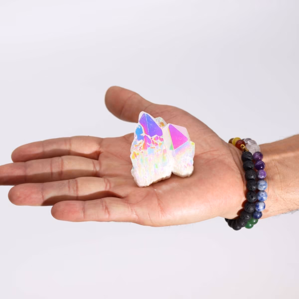 Naturlig Kvarts - Aura Angel Quartz (Ca. 100-150gm 7-10Cm) - Bilde 4