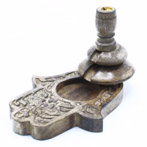Mango Wood Backflow Burner - Hamsa Medium