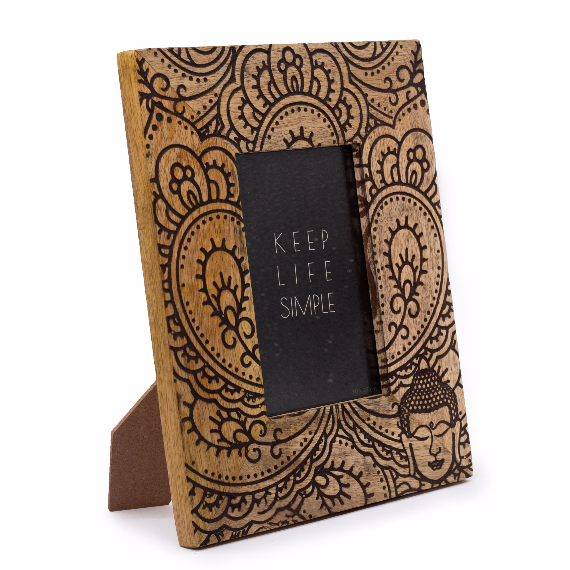 Med-Mango-Wood-Picture-Framel-for-10x15cm-26x20x2cm-Buddha-Black
