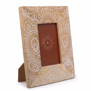 Bilderamme I Mangotre (For 10x15cm) 26x20x2cm - Buddha - Hvit