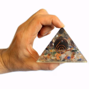 Orgonitt Pyramid 60mm Gemchips, Kobber, Turtle - Medium