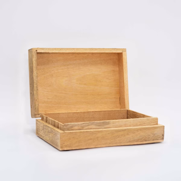 Med Square Box 17X10X4.2Cm - Buddha Face Black Engraved - Image 2