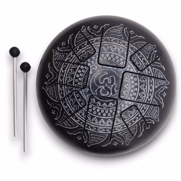 Med Steel Tongue Happy Drums  Om Mandala Engraved- 22X15Cm - Image 2