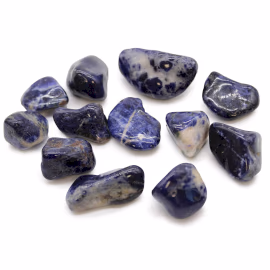 Medium African Tumble Stones - Sodalite - Pure Blue 12Pcs
