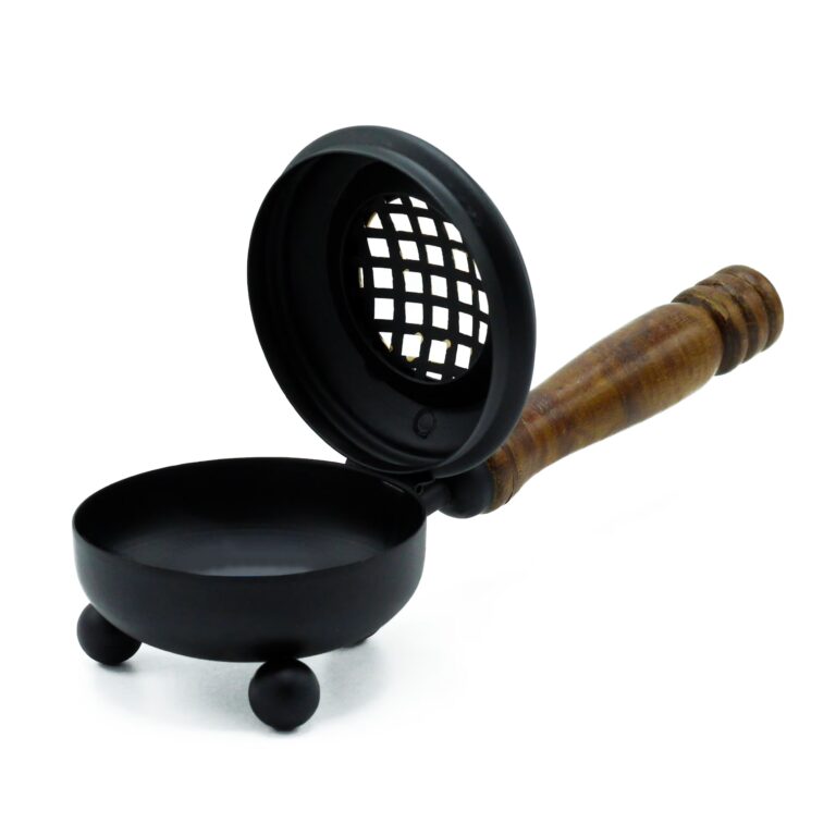 Medium-Iron-Censer-Incense-Burner-Gold-detail