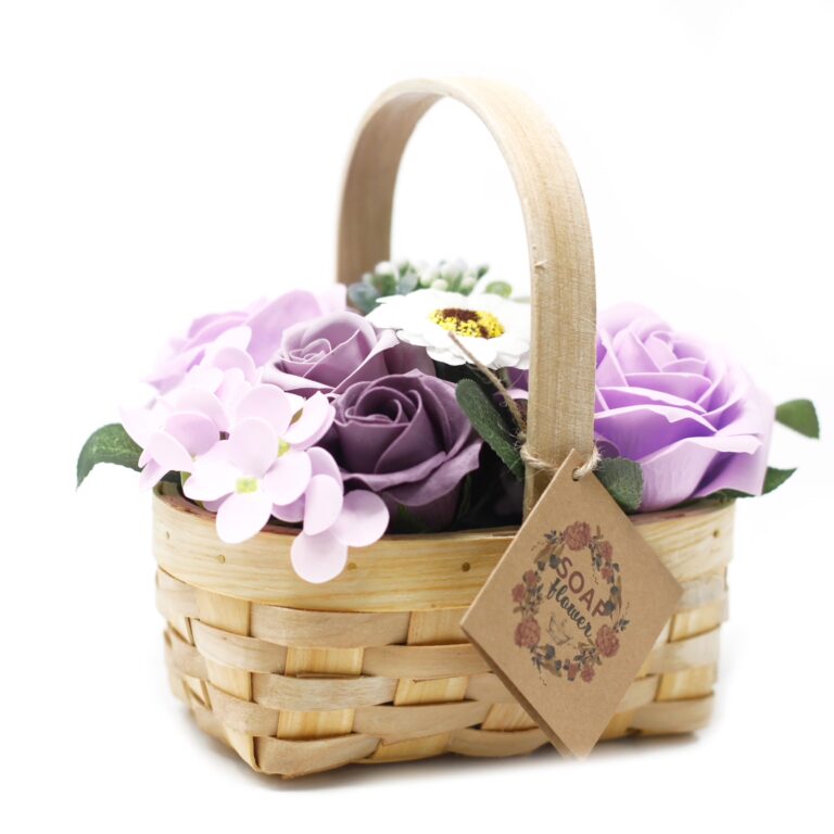 Medium-Lilac-Bouquet-in-Wicker-Basket