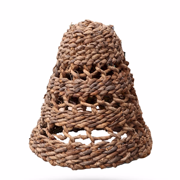 Lampeskjerm I Naturlig Bananblad - H:30Xd:26Cm