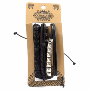 Mens Bracelet Sets - Black & Macho - Asst