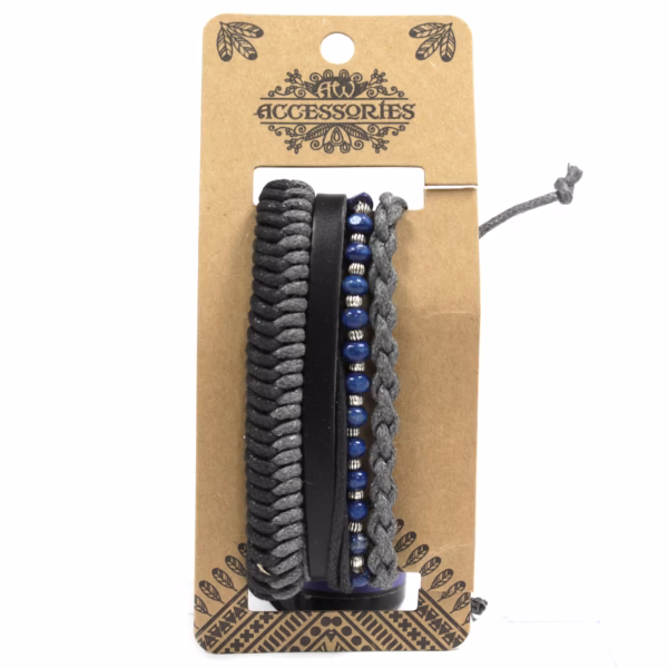 Mens Bracelet Sets - Black & Macho (asst) - Image 5