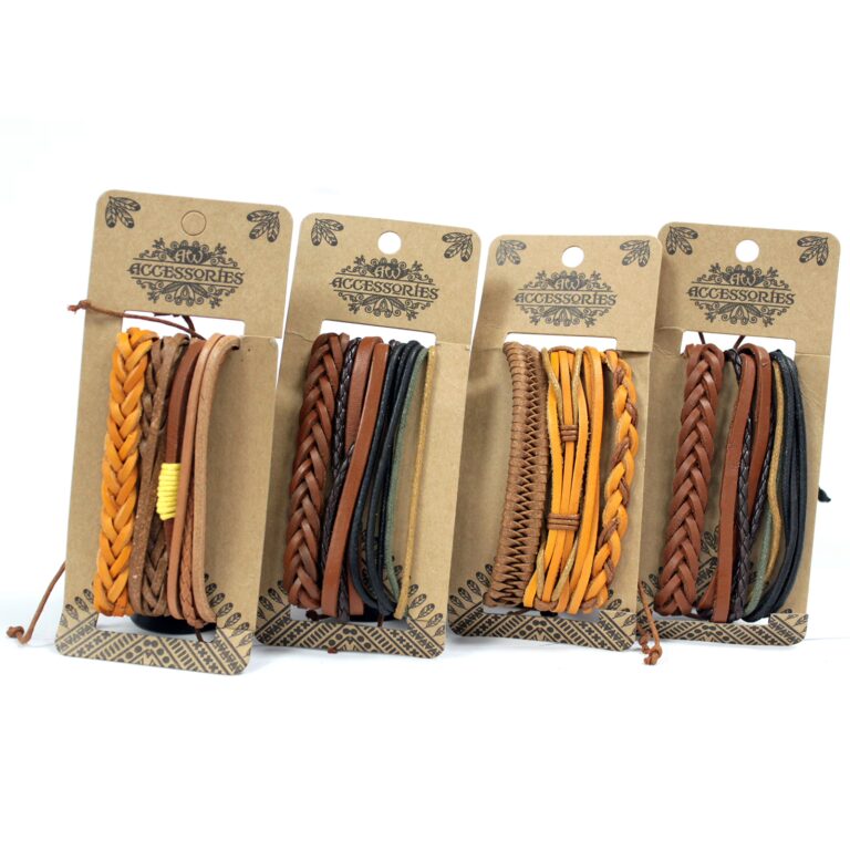 Mens-Bracelet-Sets-Tanned-Interesting-asst