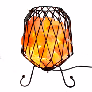 Mesh Saltkrystall Lampe Braizer, Kabel, Pære, Rosa Salt